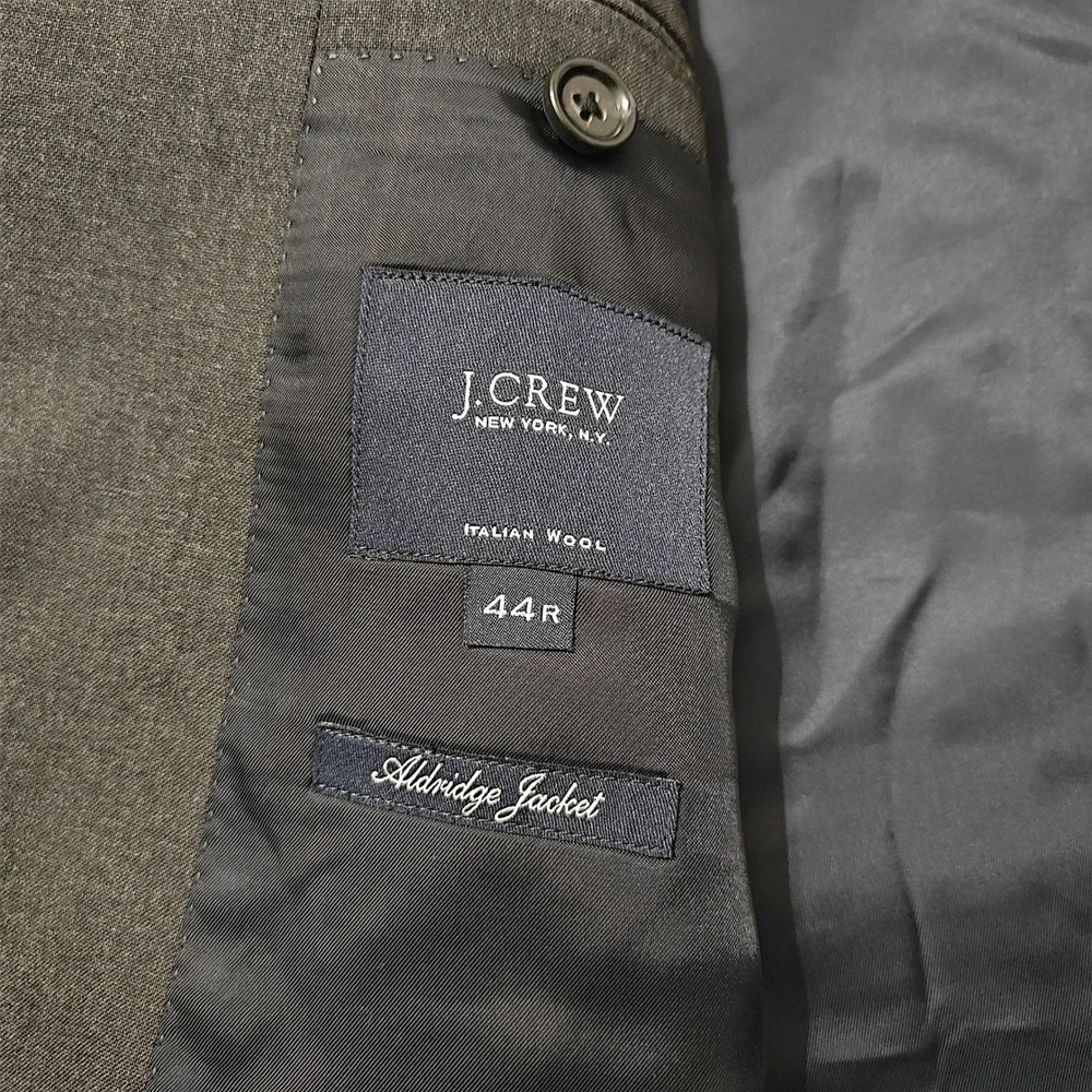 J.Crew‎ Aldridge Jacket 44R Loro Piana Italian Wool Blazer Charcoal Gray 16565
